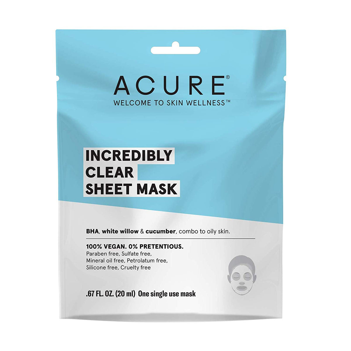 Incredibly clear sheet mask